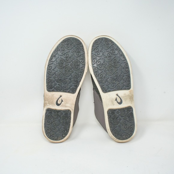 OluKai Pehuea Slip On Sneaker Breathable Women's Grey Mesh Mule Shoes 7 - Picture 9 of 10